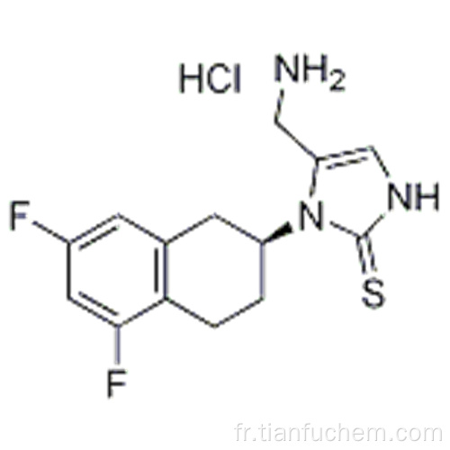 2H-Imidazole-2-thione, 5- (aminométhyl) -1 - [(2S) -5,7-difluoro-1,2,3,4-tétrahydro-2-naphtalényl] -1,3-dihydro-, chlorhydrate (1: 1) CAS 170151-24-3